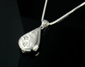 Sterling Silver Teardrop Urn Necklace