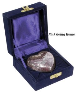 Keepsake Urn, Pink Going Home Heart