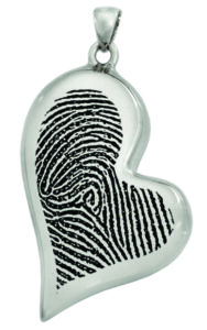 Teardrop Heart Fingerprint Necklace
